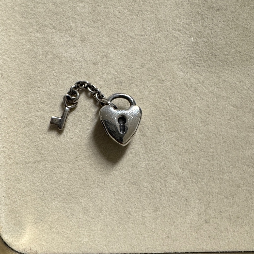 Pandora Heart and Key Charm